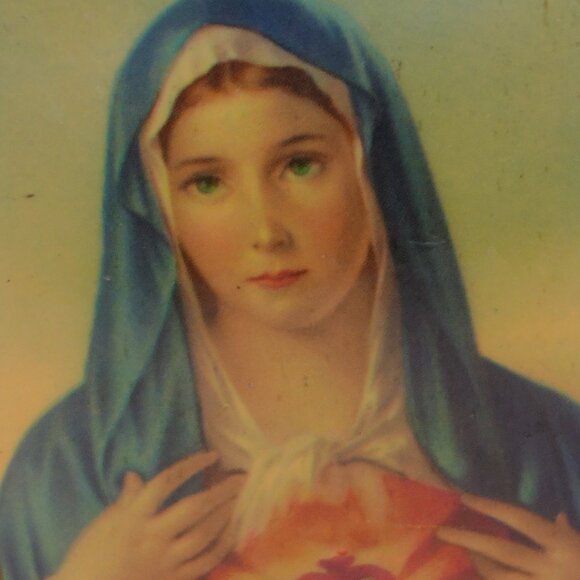 Set of Four Boxes w/ depictions of St Therese Virgen Milagrosa & Heart of Mary - Picture 7 of 16